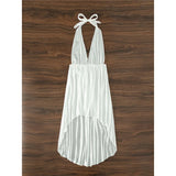 S - XL New Sexy Halter Deep V Neck Backless Tunic Beach Cover Up Cover-ups Beach Dress Beach Wear Beachwear Female Women K5213