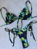 Sexy Ruffle Frilled Micro Thong Bikini 2025 Women Swimwear Female Swimsuit Two-pieces Bikini set String Bather Bathing Suit Swim