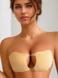 Invisible and seamless front button closure chest patch adhesive underwear women's bra sexy Lingerie JC3434