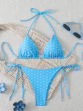 Triangle Halter Thong Bikinis 2026 Women Sexy Swimsuit Dot String Swimwear Female Bathers Bathing Swimming Swim Suit Beachwear