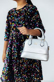 SALE Silver Metallic Girl's Crossbody Purse
