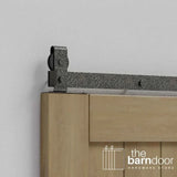 Modern J Top Mount Bifold Barn Door Hardware Kit | 12 Door Biparting