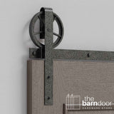 Wagon Wheel Heavy Duty Sliding Barn Door Hardware Kit
