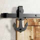 Anchor Black Single Track Barn Door Hardware Kit