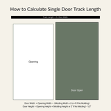 Guitar Black Single Track Barn Door Hardware Kit