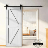 J-Strap Black Single Track Barn Door Hardware Kit