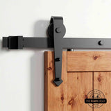 Arrow Black Single Track Barn Door Hardware Kit