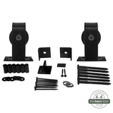 Double Track Bypass Barn Door Hardware Kit
