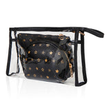 Eklips 3-Piece Set Bag - Black PVC, Fashionable Storage & Organization