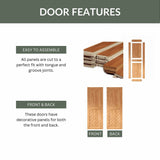 Slanted Double Barn Door Kit | Black Hardware