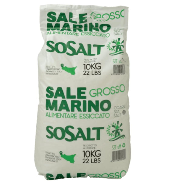 SoSalt, Coarse Natural Sea Salt, Sicilian, 22 lb (10 kg)