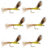 Sparkle Dun Pale Morning Dun PMD Yellow Body Mayfly 6 Flies Hook size 16
