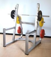 Commercial Squat Rack - Muscle D Fitness - Weight Storage - Black / Silver