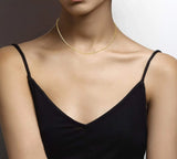 14k Gold Yellow Thin Hollow Rope Chain 16"-24"