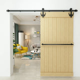 Buck Black Single Track Barn Door Hardware Kit