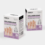 Inkorea Collagen Soap with Natural Loofah: Exfoliating, Skin Repairing, and Rejuvenating Pomegranate Soap for Brighter, Healthier Skin