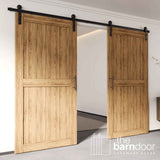 Straight Strap Black Single Track Barn Door Hardware Kit
