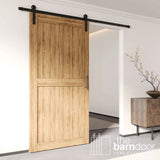 Straight Strap Black Single Track Barn Door Hardware Kit