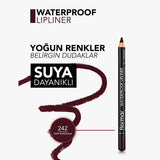 Flormar Mat Lip Liner - Waterproof & Highly Pigmented for Long-Lasting Lip Color - Deep Bordeaux