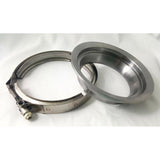 BUNDLE * CNC T6 S400 / K31 Exhaust Outlet Flange to 4in Pipe w/ Clamp