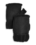 Aqua Fingerless Faux Shearling Mittens