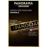 L'Oreal Paris Panorama Mascara - All Night Black: Volumizing, Lengthening, Long-Lasting, Smudge-Proof Eyelash Enhancer