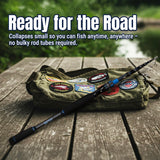 Reaction Tackle Telescopic Spinning Rod – Carbon Travel Fishing Rod – Collapsible Rod for Freshwater and Saltwater