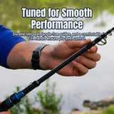 Reaction Tackle Telescopic Spinning Rod – Carbon Travel Fishing Rod – Collapsible Rod for Freshwater and Saltwater