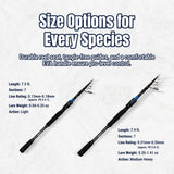 Reaction Tackle Telescopic Spinning Rod – Carbon Travel Fishing Rod – Collapsible Rod for Freshwater and Saltwater
