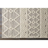 3-ft. x 5-ft. Hand Woven Wool Blend Grey Beige Ivory Persian Style Area Rug