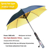 Cooling Spray Sun Umbrella With Fan And Sprinkler