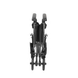 Steel Transport Wheelchair, Fixed Full Arms, 19" Seat