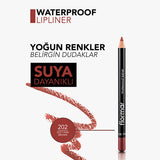 Flormar Waterproof Matte Lip Liner Pencil - Long Lasting, Highly Pigmented Formula