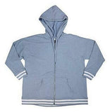 Ideology Women's Plus Varsity Stripe Heathered Hooded Jacket