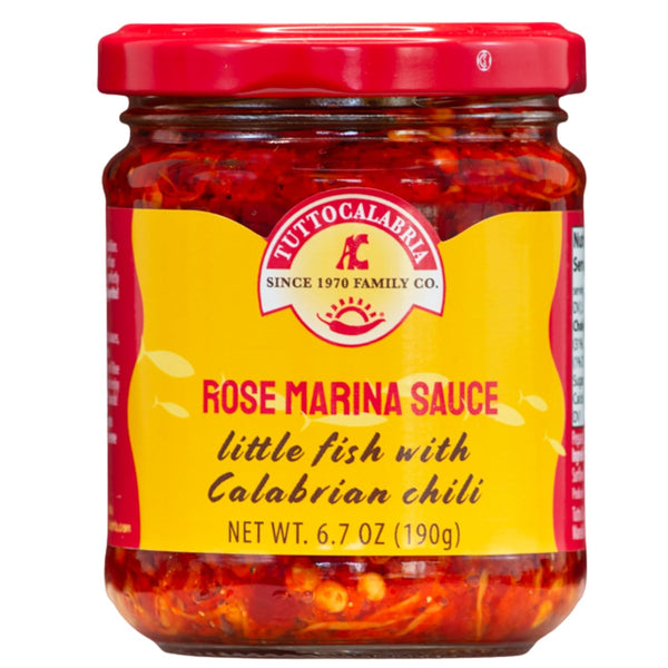 TuttoCalabria, Rosa Marina Sauce - little fish with Calabria chili pepper, 6.5oz (185g)
