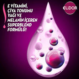 Elidor Brunette Hair Shampoo for Dark Hair Shine - E Vitamin & Chia Seed Oil - Strengthening & Revitalizing - 13.53 fl oz