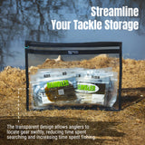 Reaction Tackle Clear Storage Bag Tackle Pak - Water-Resistant Plastic Storage