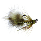 Tungsten Bead Tactical Olive Mini Bugger Euro Nymphing Fly - 6 Flies Size 12