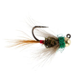 Tungsten Bead Tactical CDC Frenchie Czech Nymph Euro Jig - 6 Flies Size 14