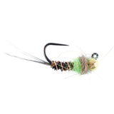 Tungsten Hot Spot Pheasant Tail Tactical Jig Euro Fly - 12 Flies Size 14