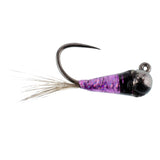 3 Pack Tungsten Purple Perdigon Tactical Jig Euro Nymph Fly - Size 16