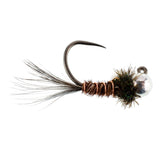 3 Pack Tungsten Pheasant Tail Tactical Jig Euro Nymphing Fly - Hook Size 12