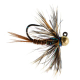 Tungsten Soft Hackle Pheasant Tail Tactical Nymph Euro Jig - 6 Flies Size 12