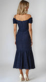 Tahari Asl Off-the-Shoulder Burnout Velvet Gown, Size 14