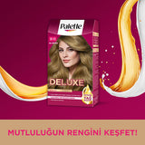 Palette Deluxe 8-0 Honey Blonde Hair Dye - Permanent, Long Lasting Color & Shine, Deep Nourishment with Oils