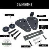 Teardrop Barn Door Lock | Black