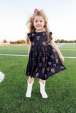 Texas Tech Black Raider Red Flutter Twirl Dress
