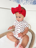 Red White & Blue Tulips Bamboo Shorty Pajamas