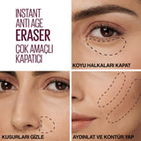 Maybelline Instant Anti Age Eraser Concealer - High Coverage, Anti-Aging, Brightening Under-Eye Coverage