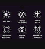 3x Mini Blue LED USB Car Interior Light Neon Atmosphere Ambient Lamp Accessories